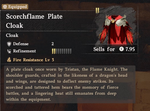 Scorchflame Plate Cloak