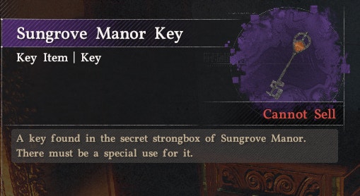 Sungrove Manor Key