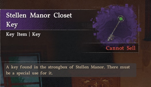 Stellen Manor Closet Key